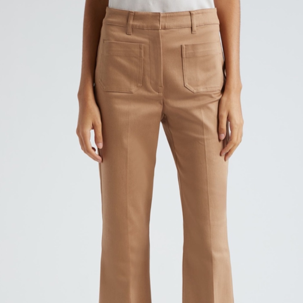 Reiss tan flare trouser